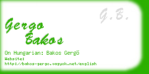 gergo bakos business card